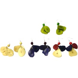 Boucles d'oreilles pétales - vert Boucles d'oreilles pétales - vert