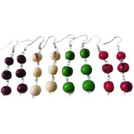 Boucles d'oreilles graines - rouge Boucles d'oreilles graines - rouge